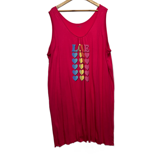 Avenue Body Plus Size Nightie Size 30 32 Pink Sleep Sleeveless Sleep