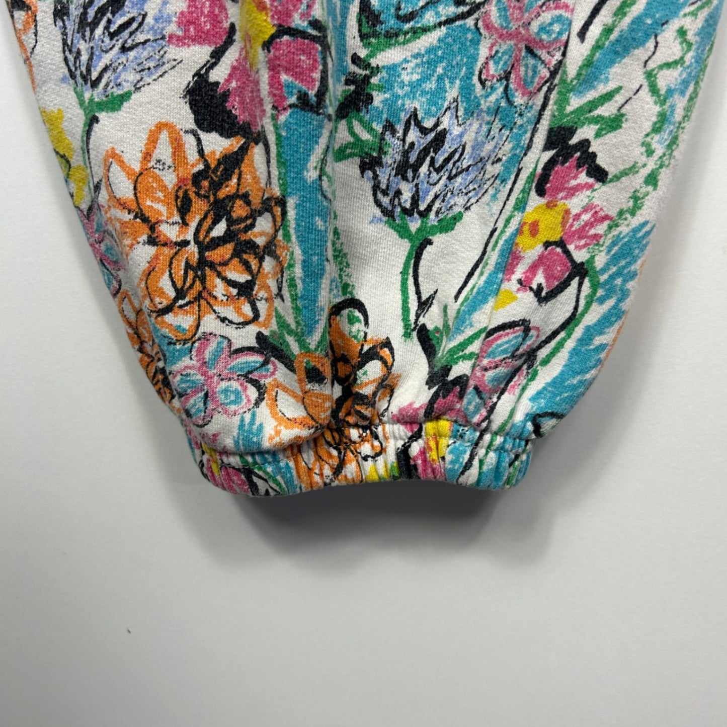 Lucy and Yak Size 18 20 XL Organic Cotton Elastic Waist Joggers Pants Floral Colourful