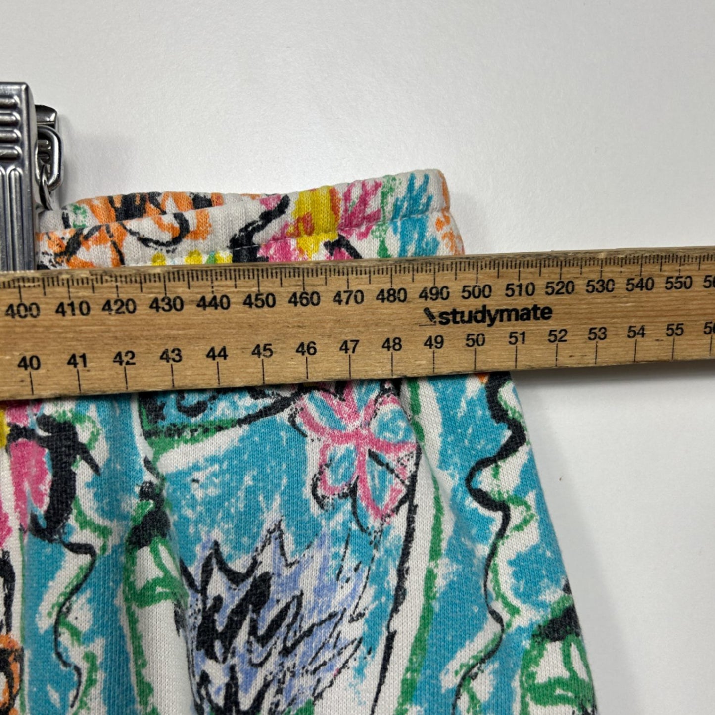 Lucy and Yak Size 18 20 XL Organic Cotton Elastic Waist Joggers Pants Floral Colourful