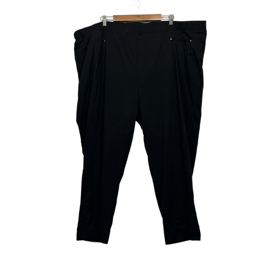 Autograph Womens Black Stretch Trousers Pants Viscose Blend Pull On Size 28