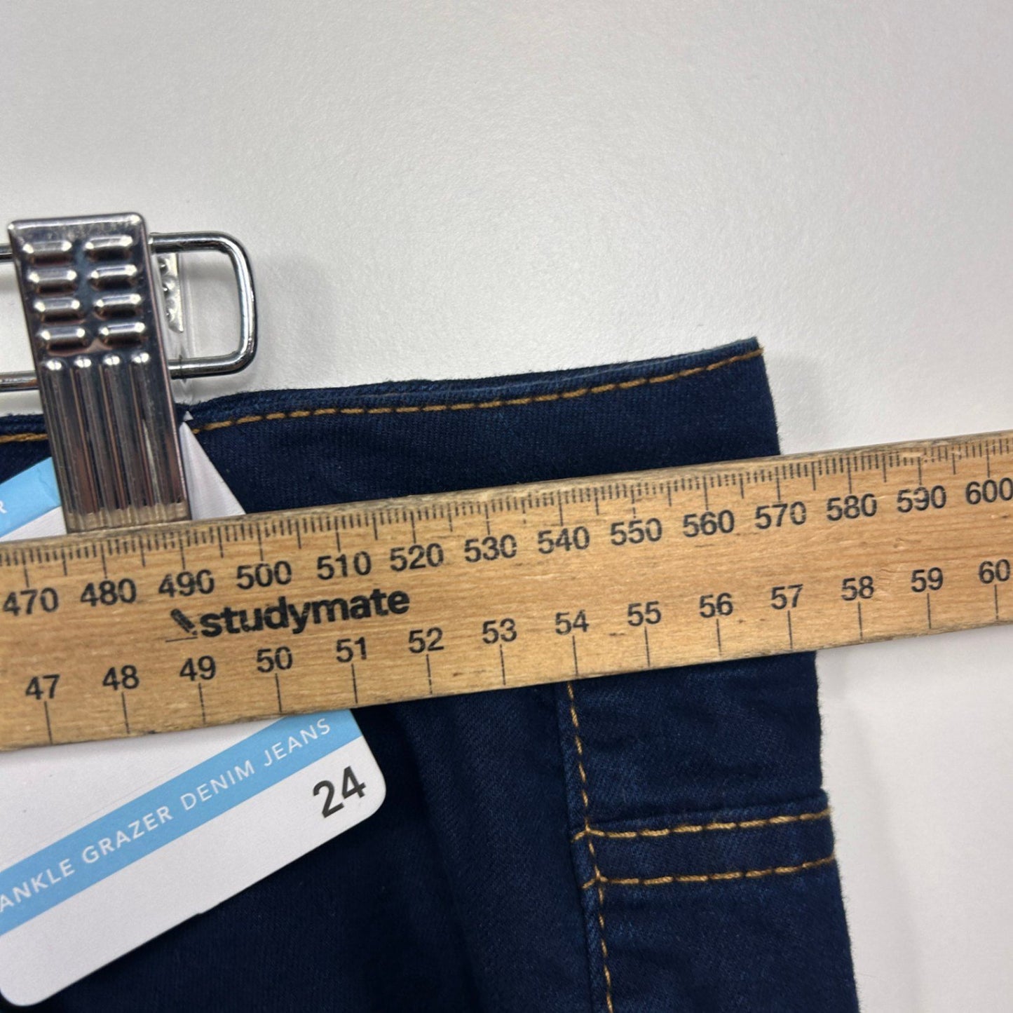 Autograph Ankle Grazer Denim Jeans Size 24 Plus Dark Wash New