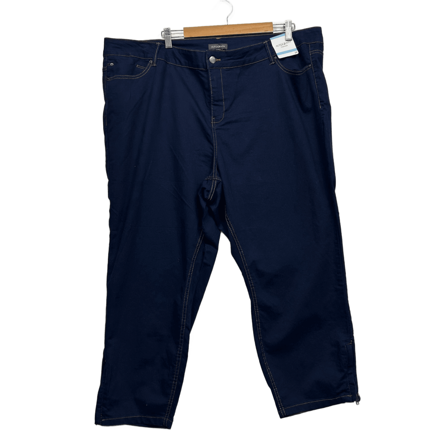 Autograph Ankle Grazer Denim Jeans Size 24 Plus Dark Wash New