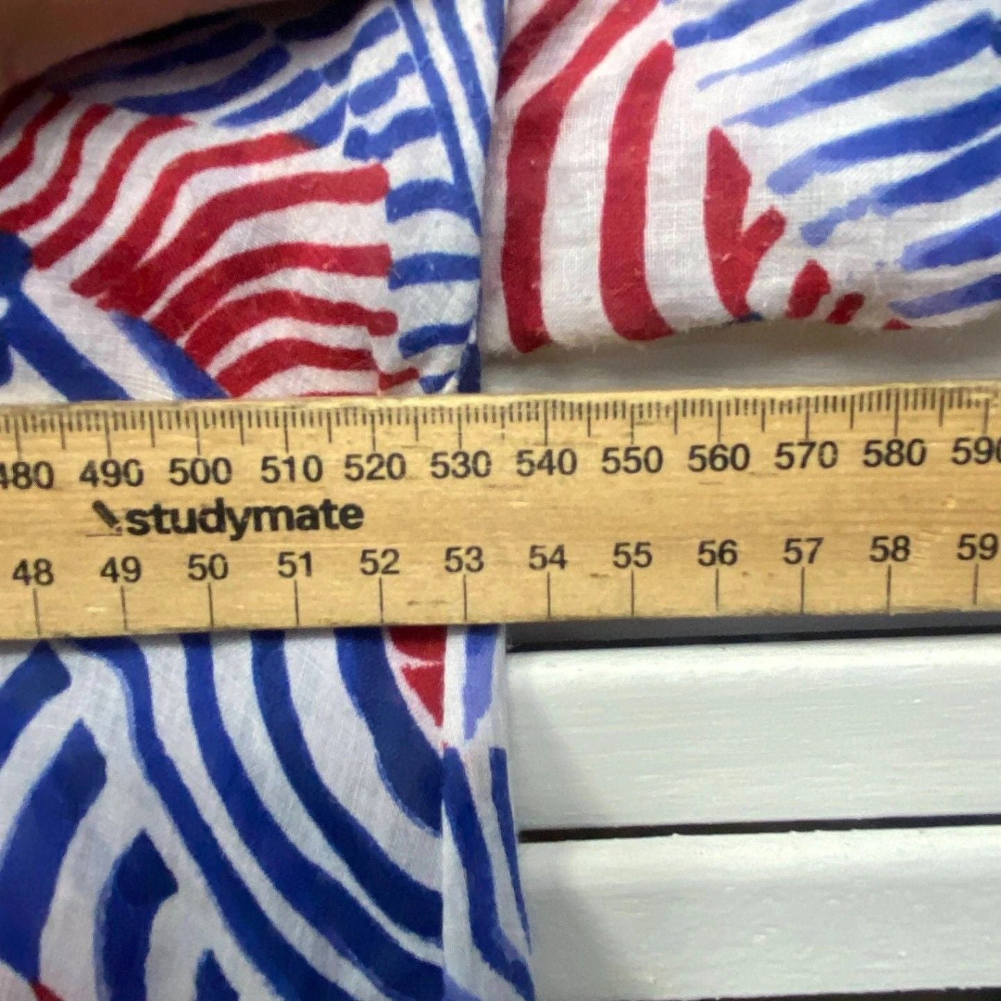 Blue Illusion Blouse Size 18 20 Multicolour Long Sleeve Button Up Top Ramie Linen