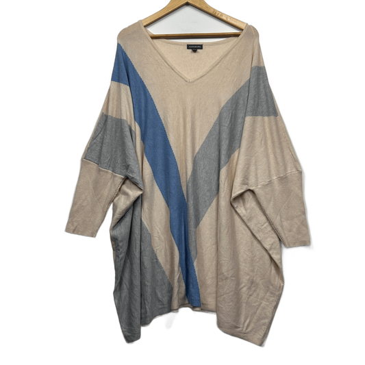 Autograph Tunic Jumper Size 24 Long Dorman Sleeve Viscose Knit