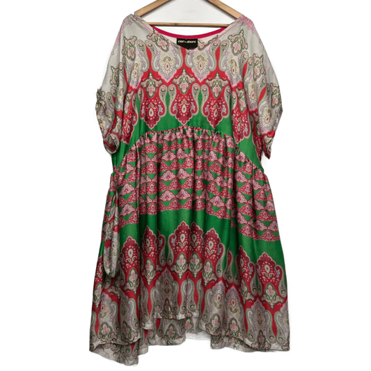 Curvature Maxi Dress Size 18 Short Sleeve Multicoloured Pockets