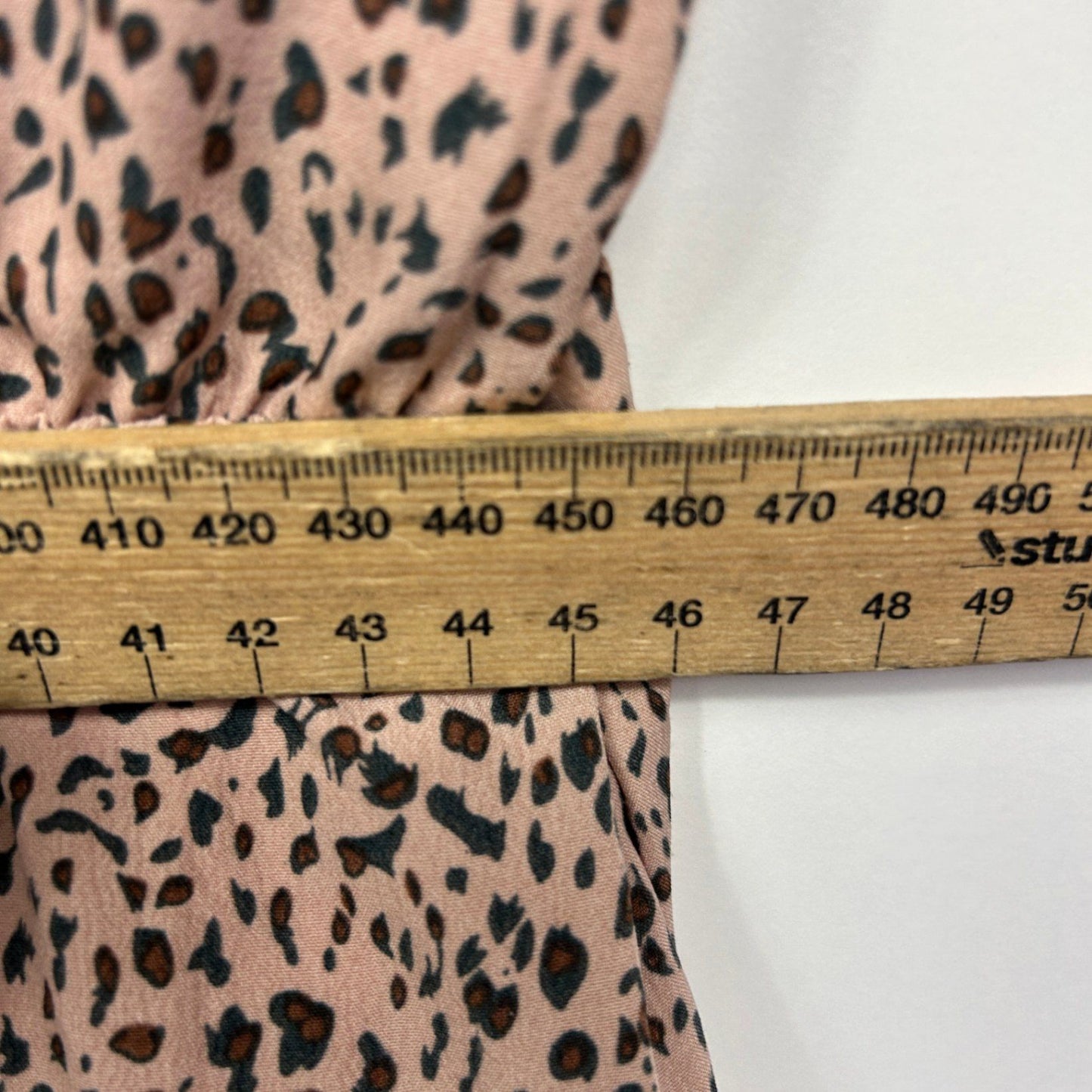 Atmos & Here Dress Size 20 Biege Short Sleeve Midi Length Lined