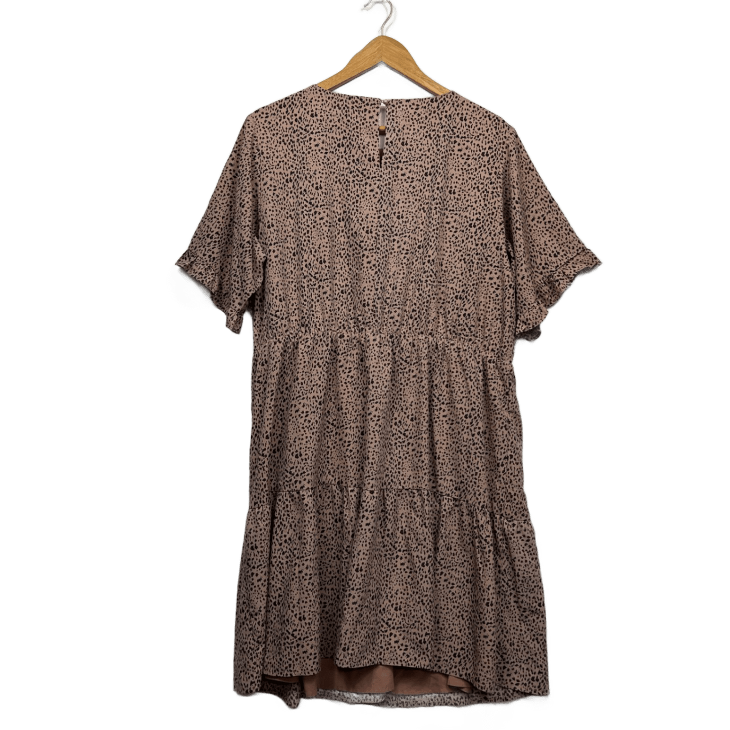 Atmos & Here Dress Size 20 Biege Short Sleeve Midi Length Lined