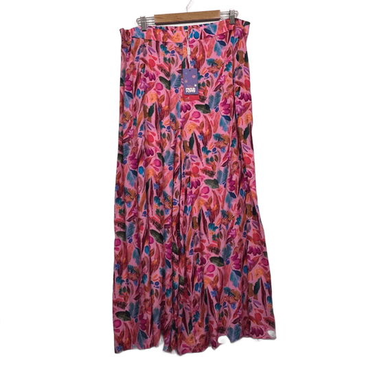 New Proud Poppy Larsa Pants Size 16 Backyard Treasures Print Pockets Rayon