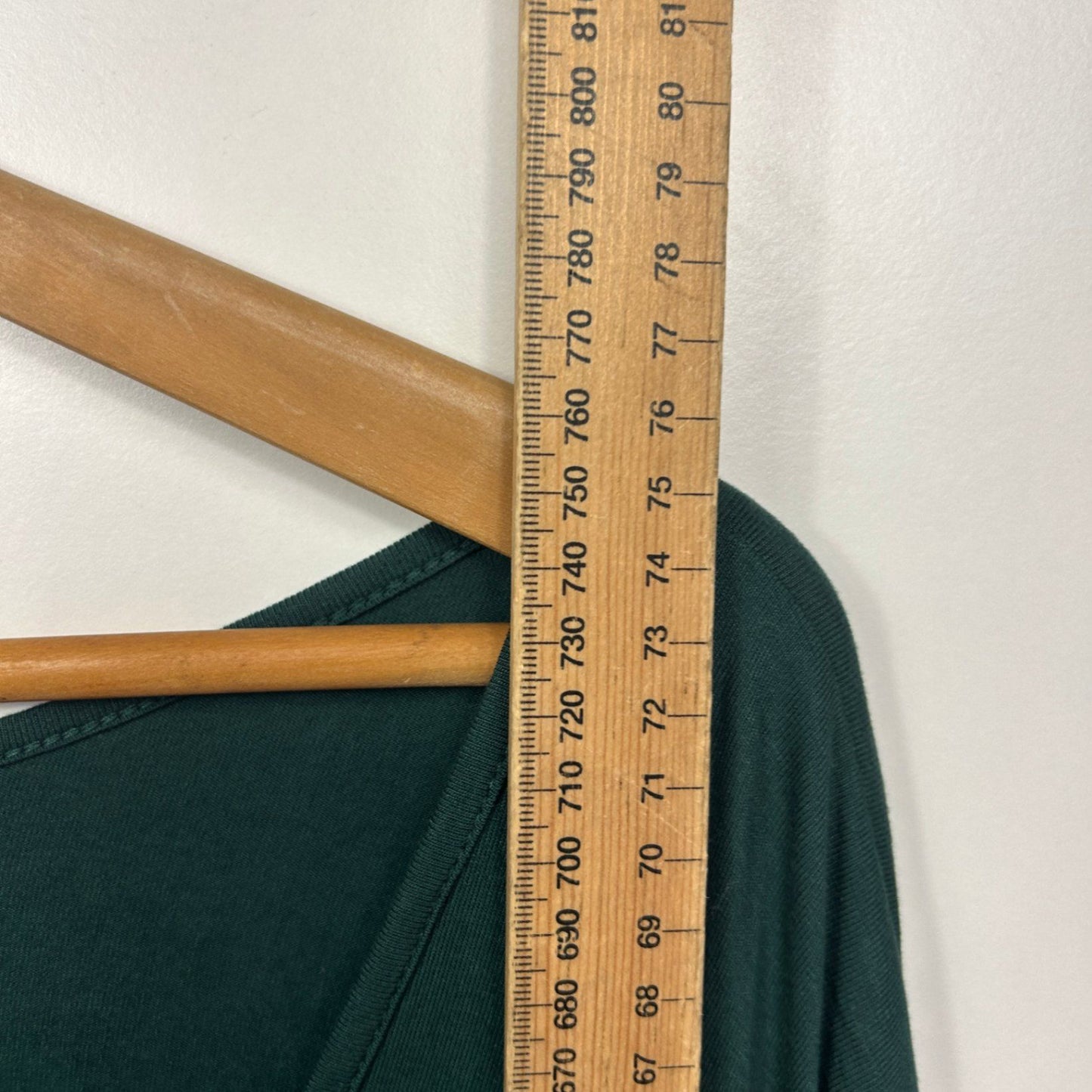 Betty Basics Batwing Top Size 22 Green Viscose Blend Short Sleeve
