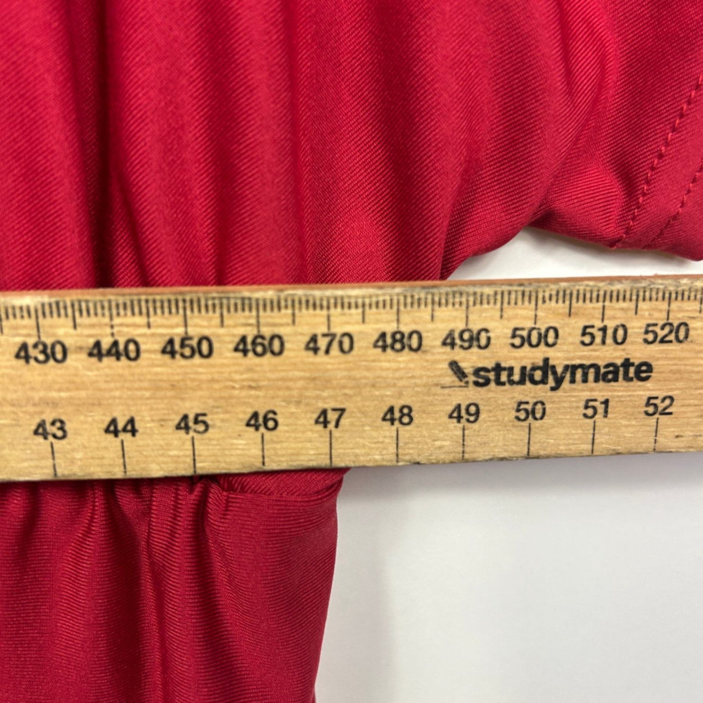 YOU+ALL Red Short Sleeve V Neck Front Twist Top Blouse Size 22