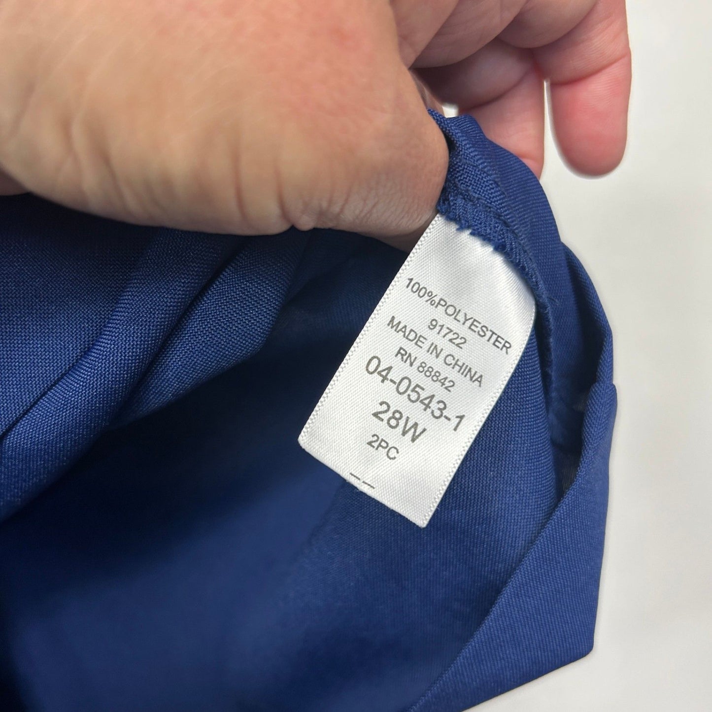 New Roaman's Blue Fitted Top Size 28 W Short Sleeve Button Up