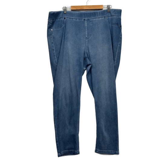Virtuelle Denim Jeans Size 24 Plus Pull On Elastic Waist