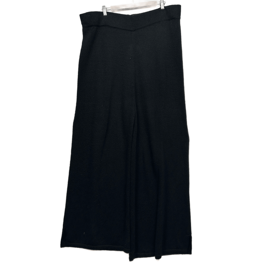 New Atmos & Here Melody Knit Pants Womens Black Wide Leg Size 26