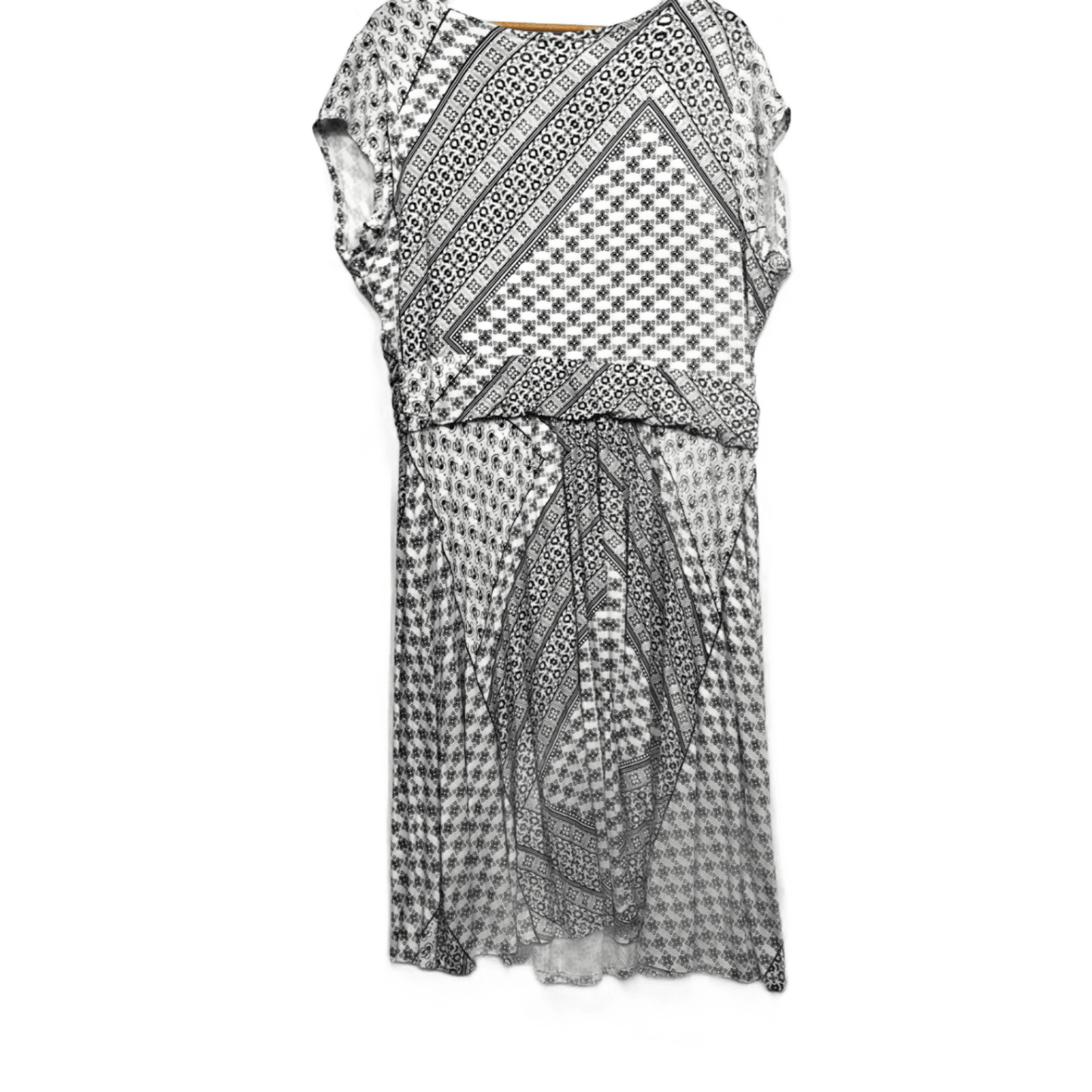 Capture Dress Size 20 Black White Midi Length Faux Wrap