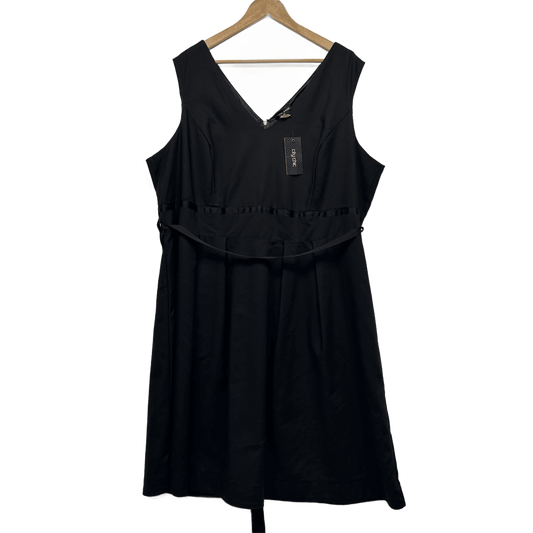 New City Chic Dress Size 24 Plus XL Ballet Tie Sleeveless Fit & Flare Knee Length
