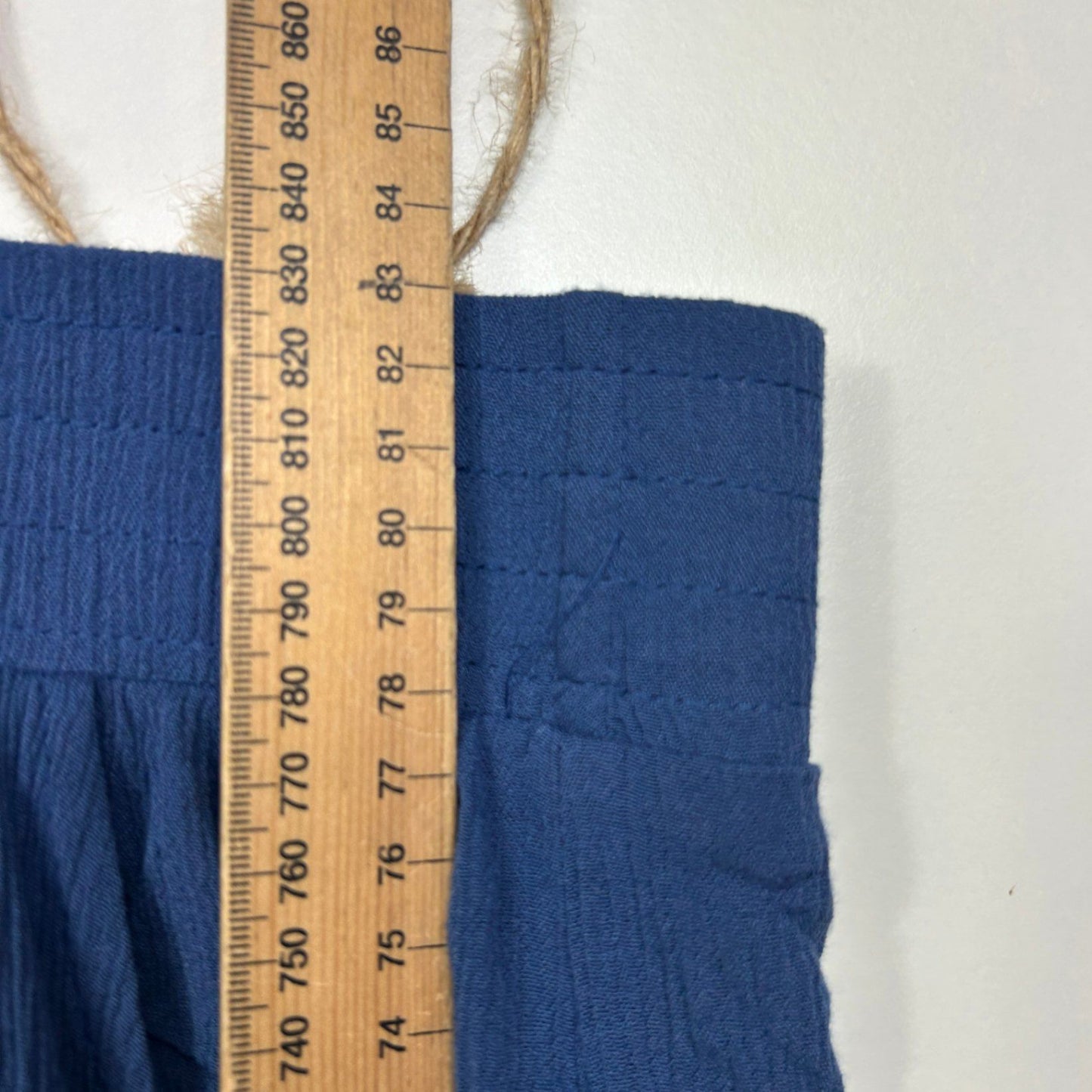 Autograph Wide Leg Cropped Pants Trousers Size 26 Blue Pockets Viscose