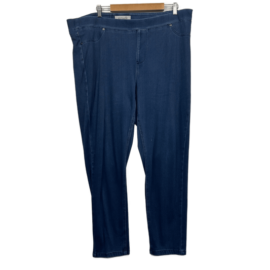 Virtuelle Denim Jegging Jeans Size 24 Plus Pull On Elastic Waist Blue