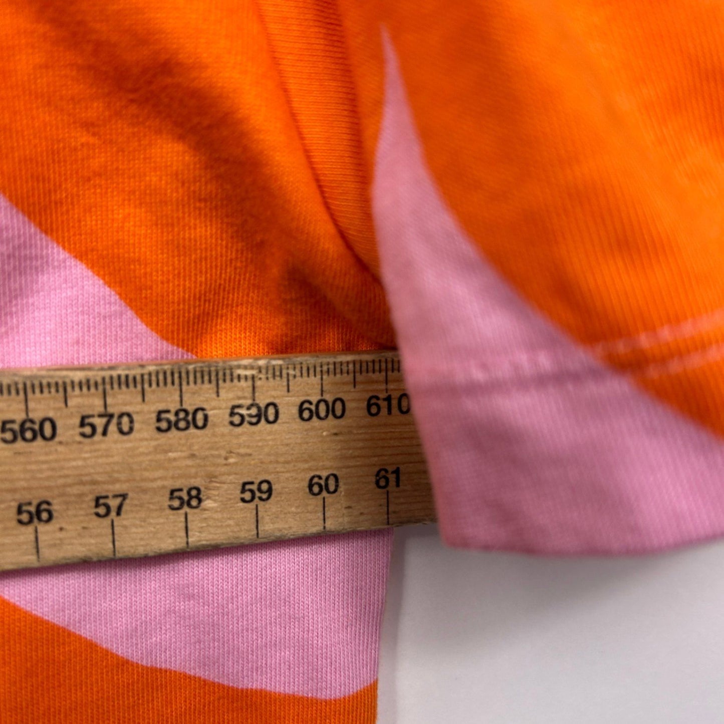Marimekko x Uniqlo Orange Pink Cotton Short Sleeve Boxy Top Size 14 16 XL