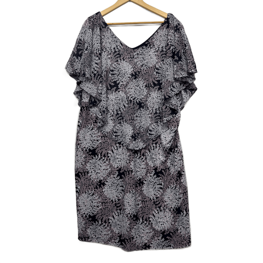 Taking Shape Midi Dress Size 18 Midi Length Floral Short Sleeve
