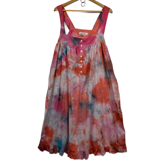 Maive & Bo Multicolour Cotton Sleeveless Tie-Dye Dress Size 2XL 16 18