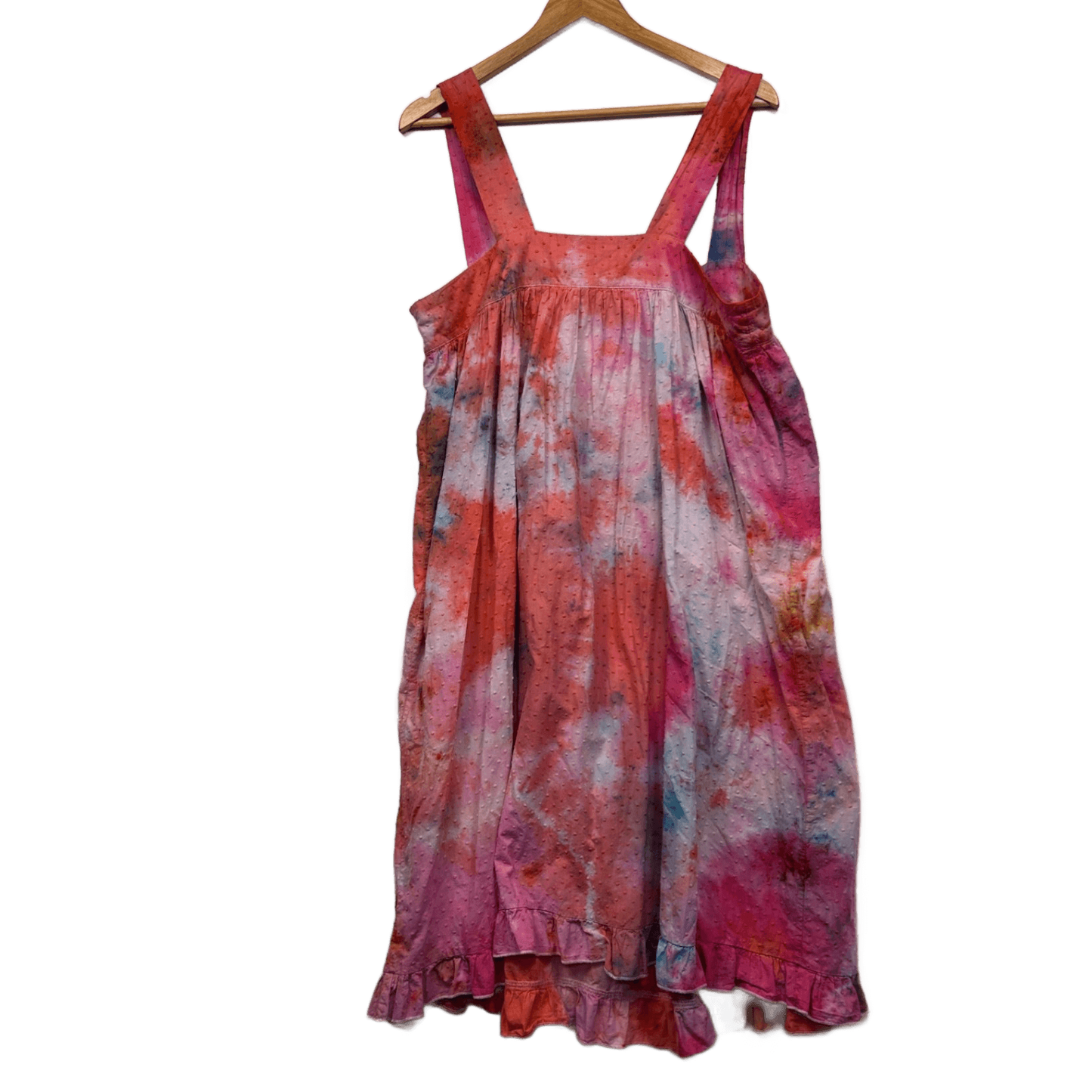 Maive & Bo Multicolour Cotton Sleeveless Tie-Dye Dress Size 2XL 16 18
