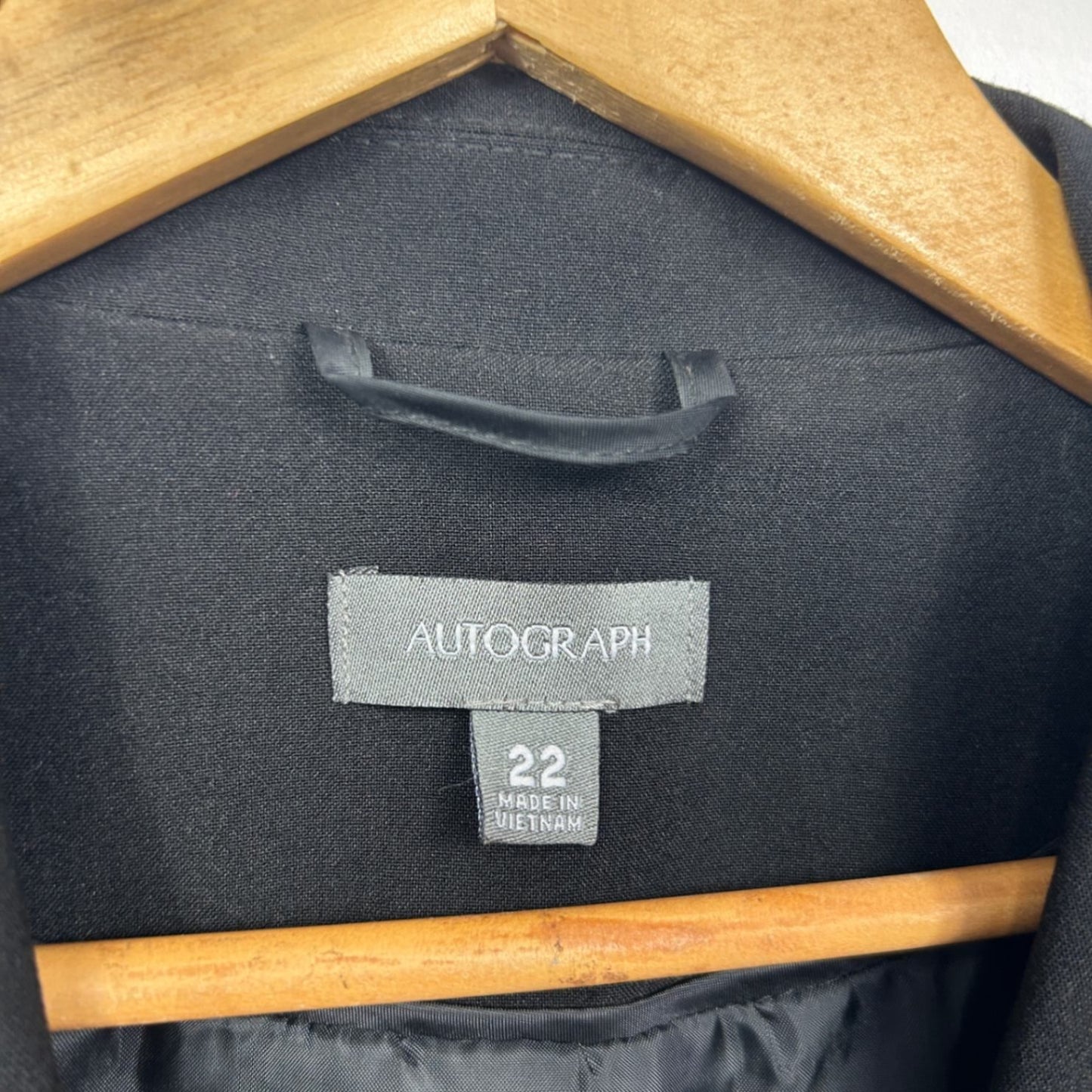 Autograph Black Blazer Jacket Size 22 Plus Long Sleeve