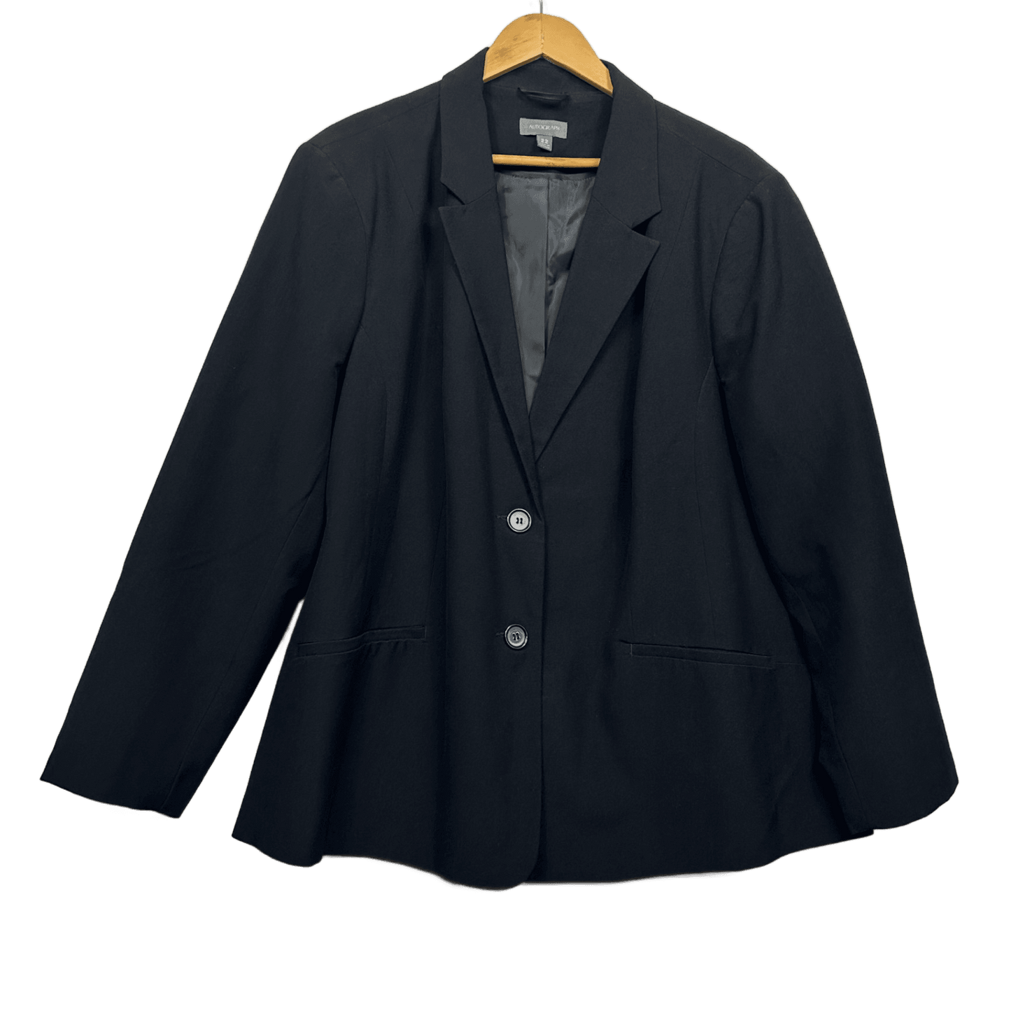 Autograph Black Blazer Jacket Size 22 Plus Long Sleeve