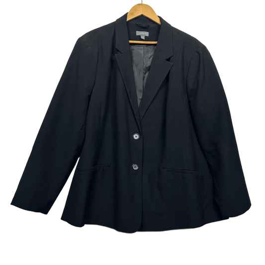Autograph Black Blazer Jacket Size 22 Plus Long Sleeve