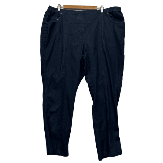 Millers Women’s Denim Pull On Jeans Pants Dark Indigo Wash Pockets Size 22