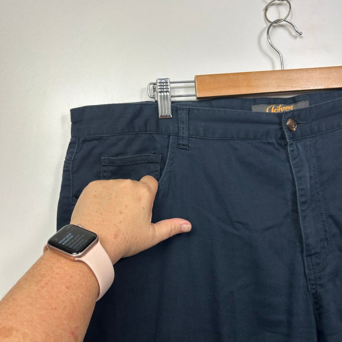 Johnny Bigg Chinos Pants Trousers Size 42 Navy Pockets Casual