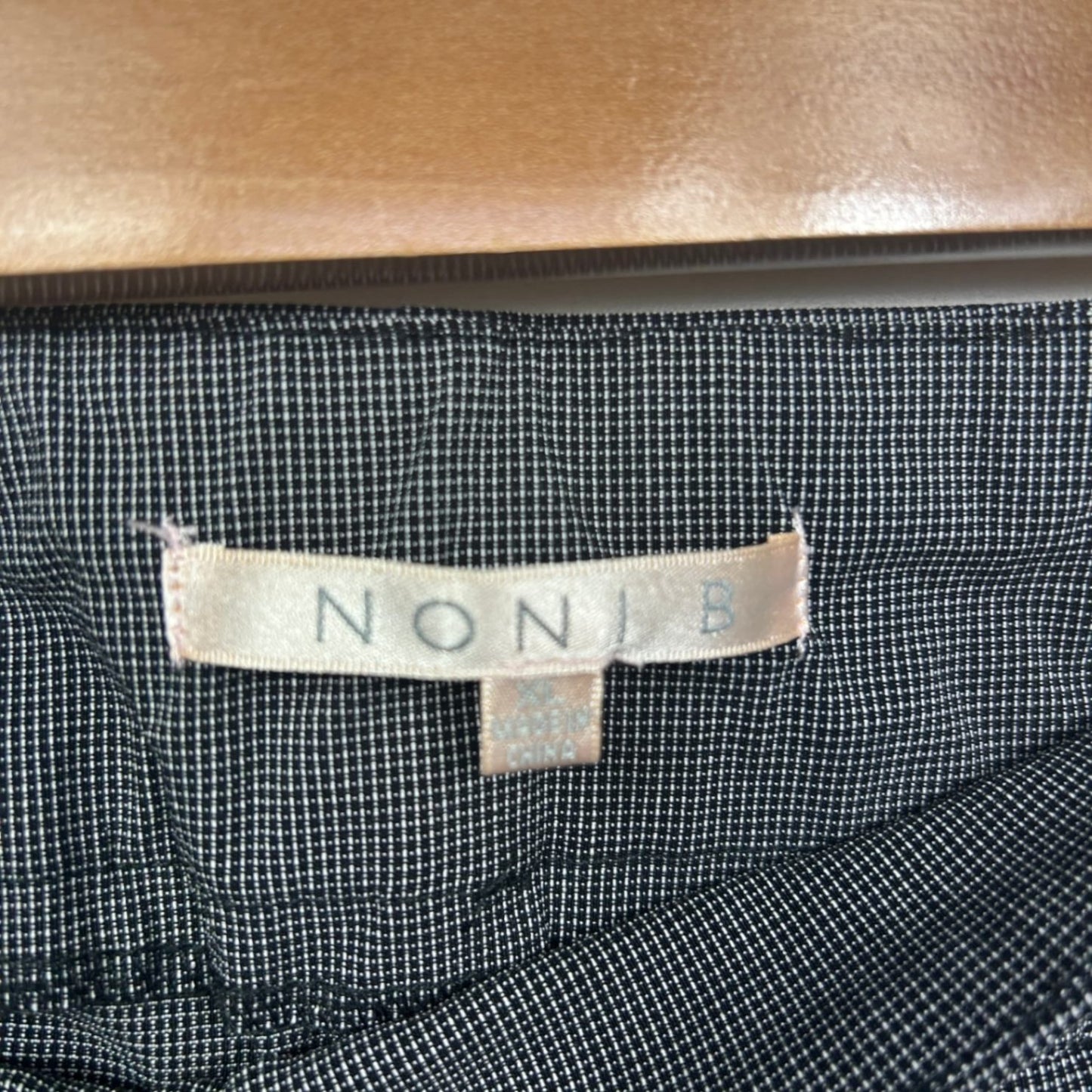 Noni B Black White Check Slim Leg Trousers Pull On Pants Size 16 XL