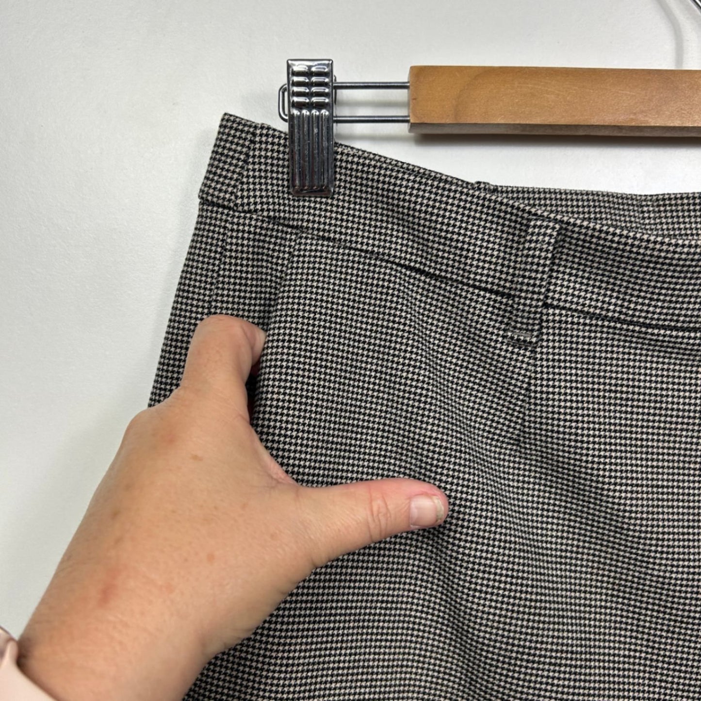 UNIQLO Pants Size 14 Large Houndstooth Check Pockets Zip Fly *Altered