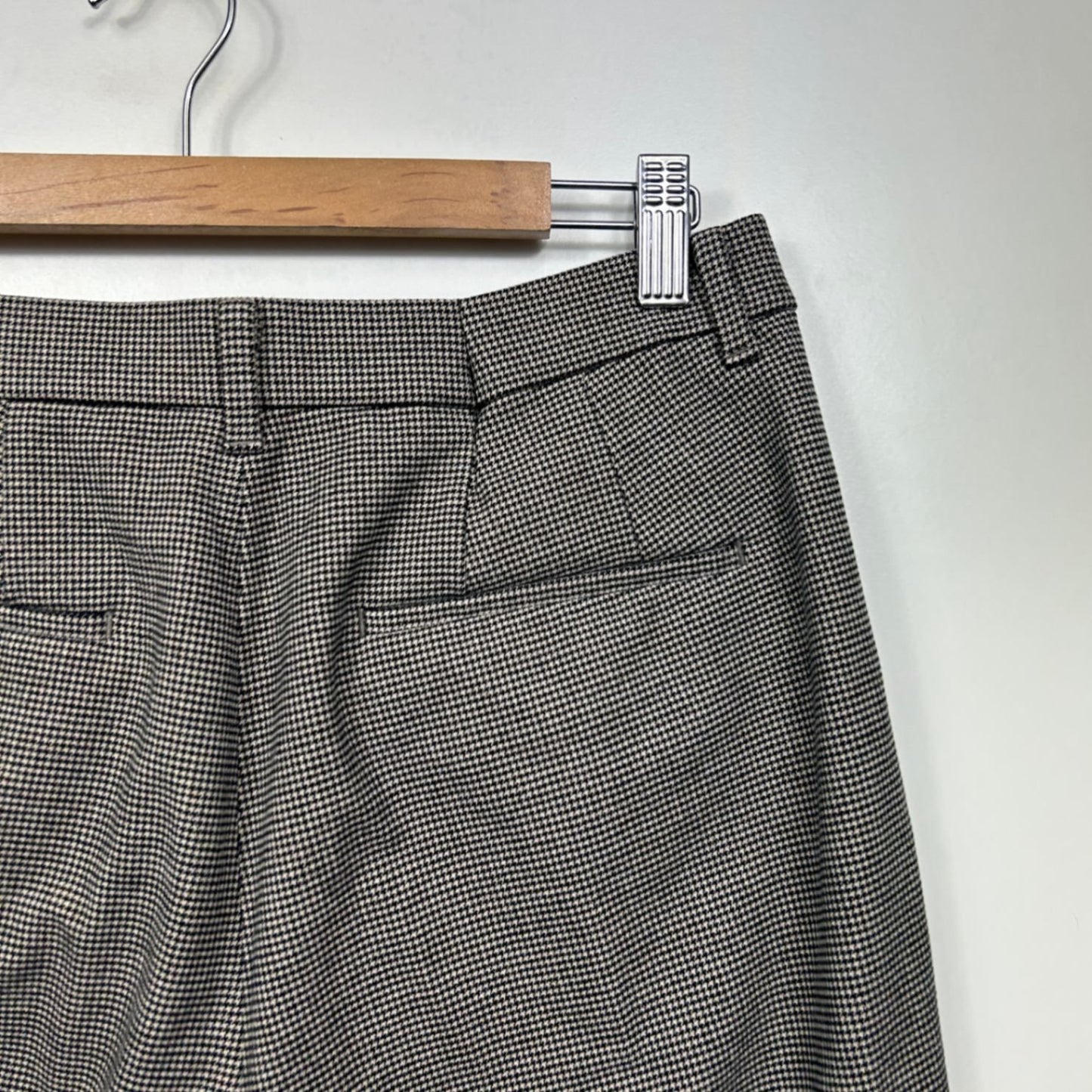 UNIQLO Pants Size 14 Large Houndstooth Check Pockets Zip Fly *Altered