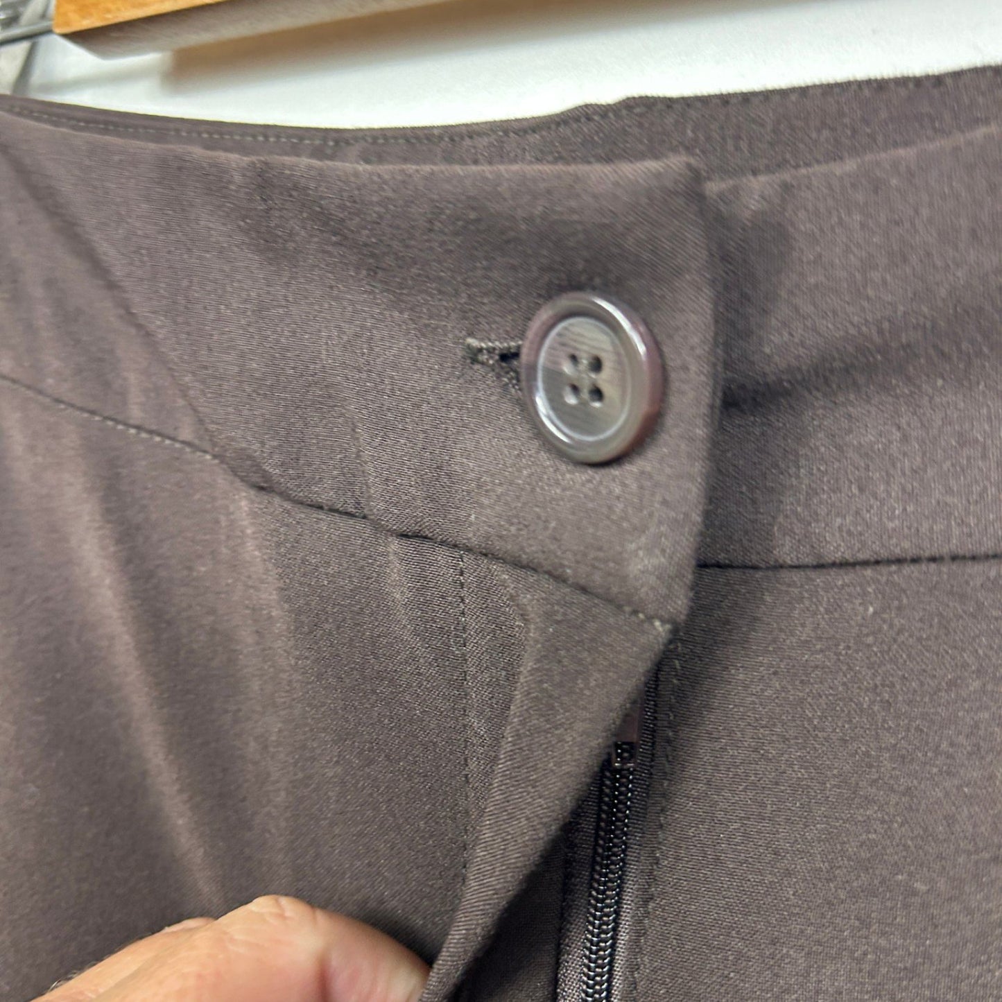 New Millers Chocolate Brown Straight Trousers Pants Size 14 Short Length
