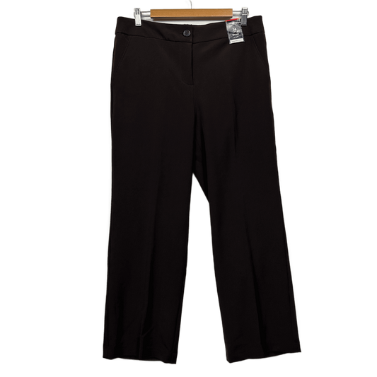 New Millers Chocolate Brown Straight Trousers Pants Size 14 Short Length