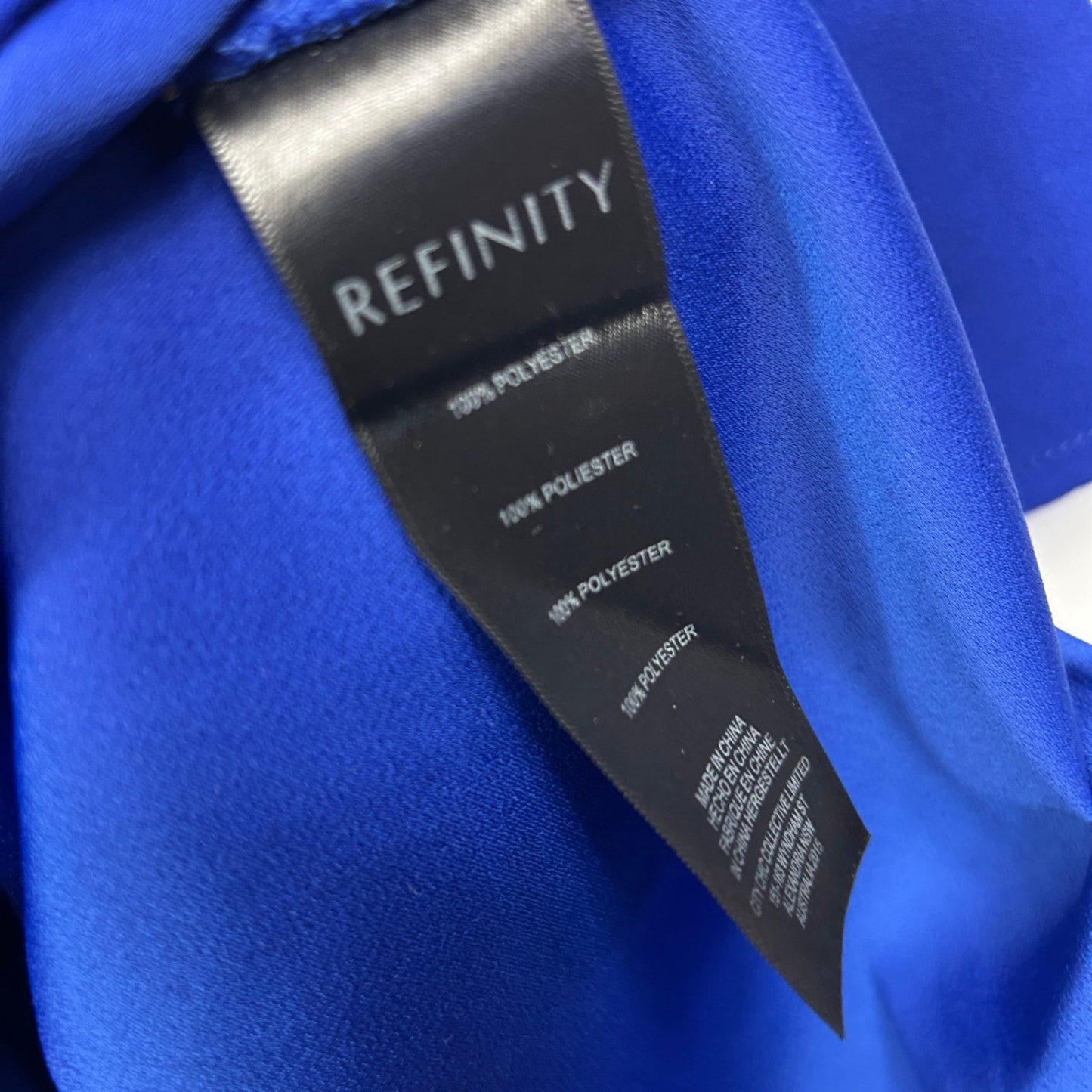 Refinity City Chic Tunic Top Size 20 Purple/Blue Long Sleeve Waist Twist