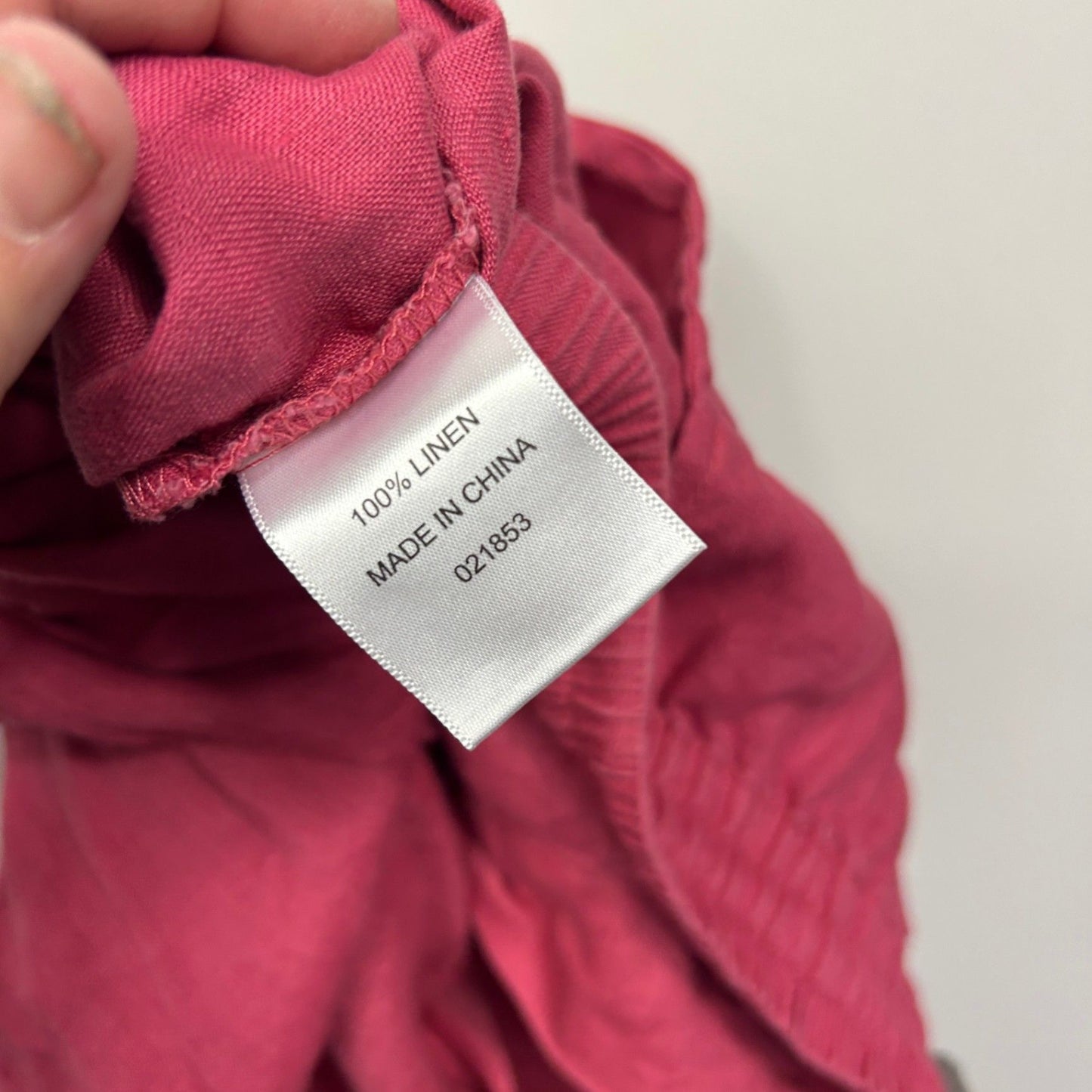Sussan Linen Shorts Size 16 Pink Pockets Drawstring