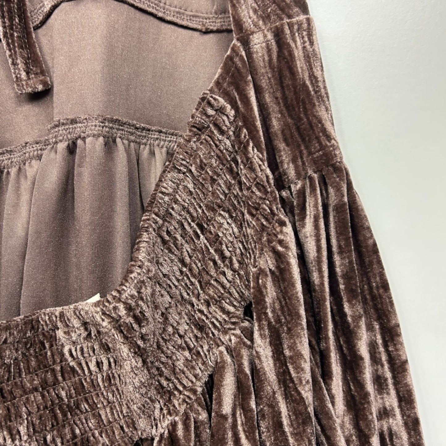Tree of Life Velvet Chocolate Boho Dress Size 14 16 Large Halter Neck Sleeveless