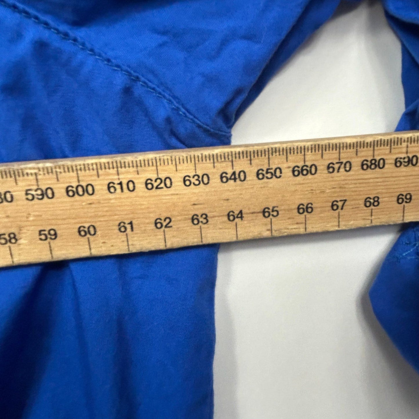 Katies Top Shirt Size 18 Blue Button Up Roll Tab Sleeve Cotton
