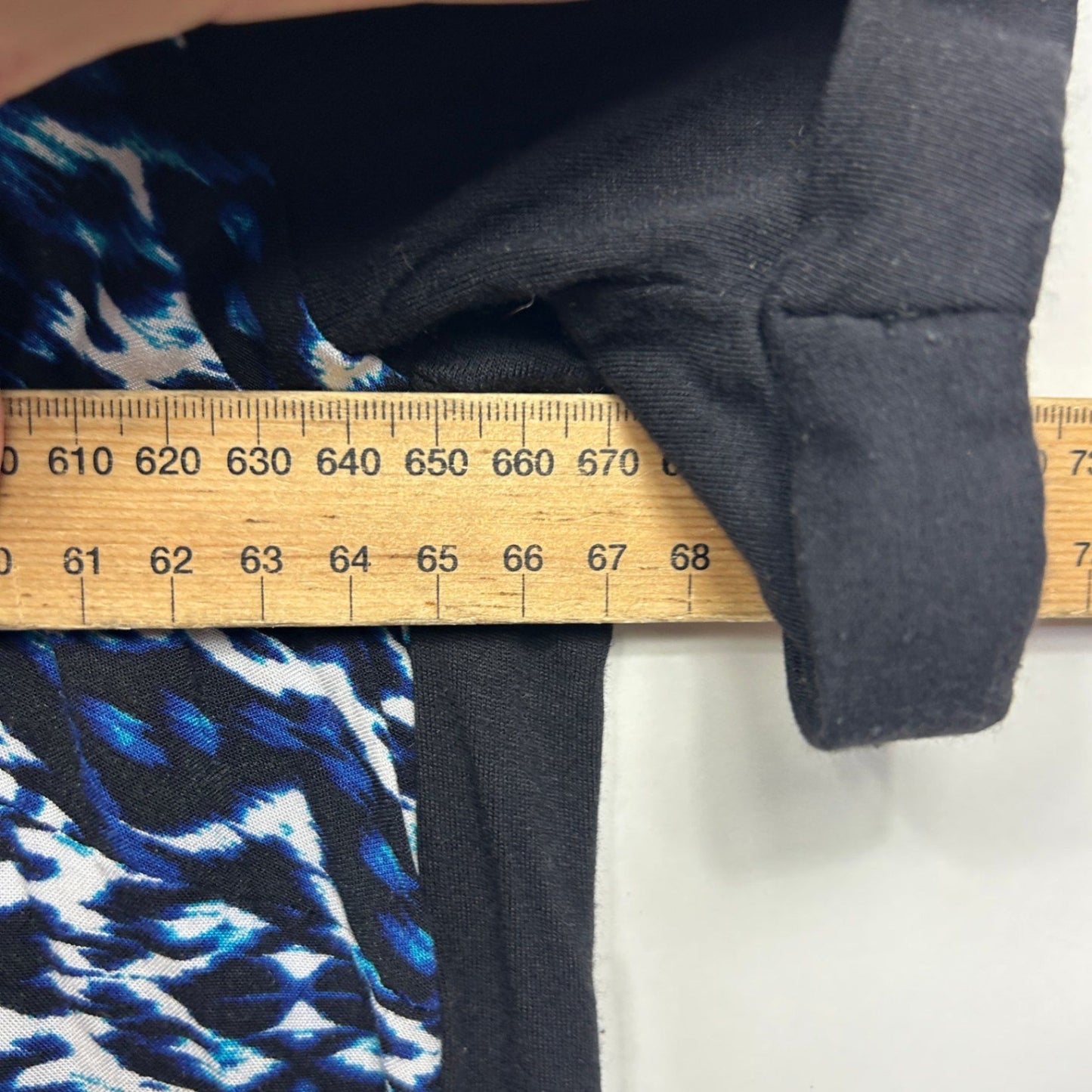 Autograph Tunic Top Size 26 Black Blue Short Sleeve Viscose Blend