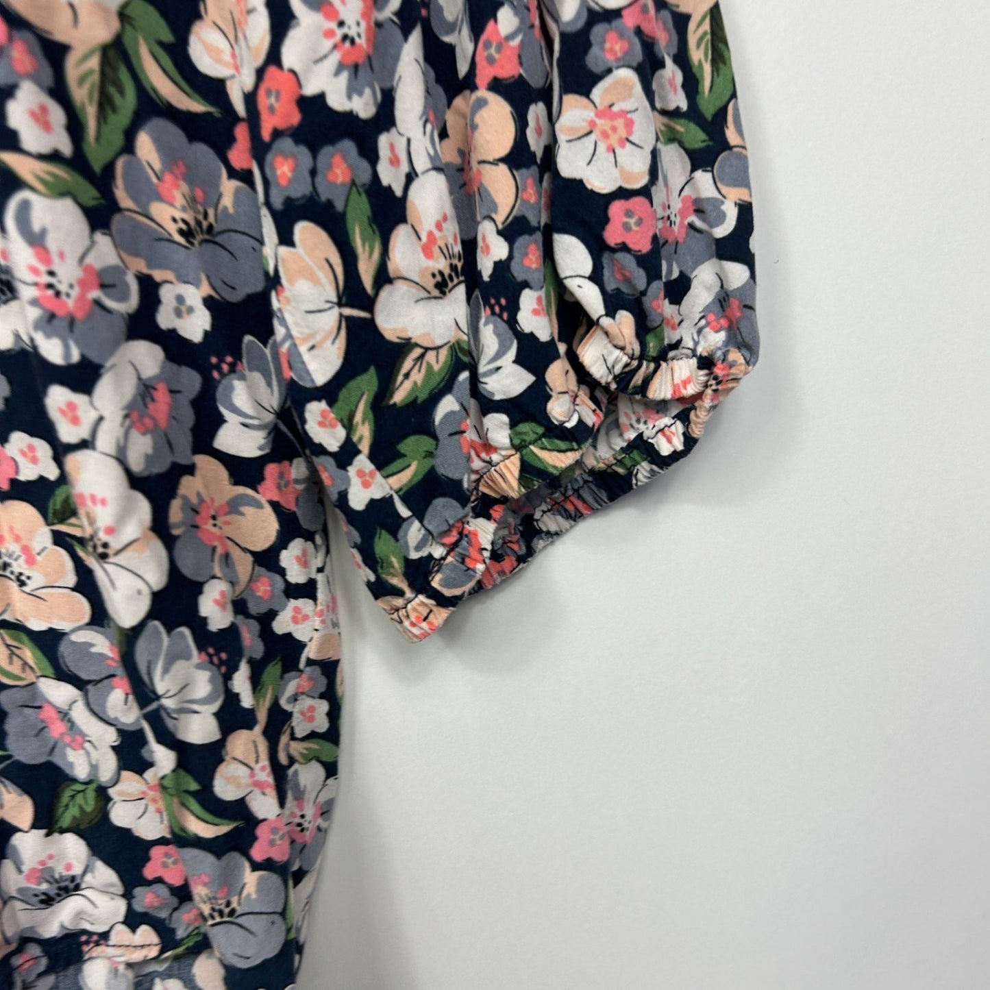 Suzanne Grae Button Up Top Size 14 Multicoloured Floral Long Sleeve Viscose