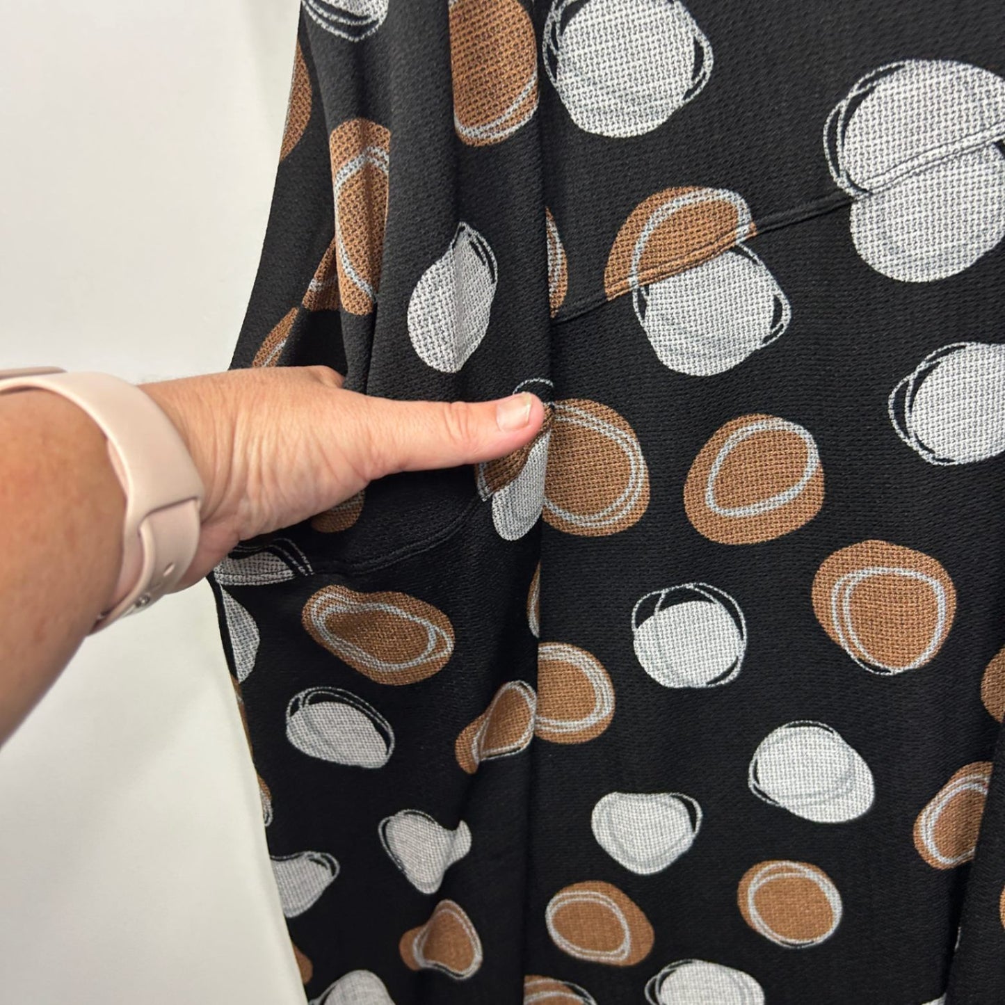 Taking Shape Midi Dress Size 20 Plus Pockets Black Polka Dots
