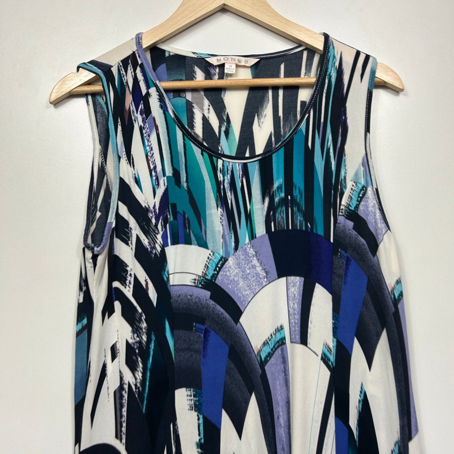 Noni B Maxi Dress Size 14 Multicoloured Sleeveless Long Length