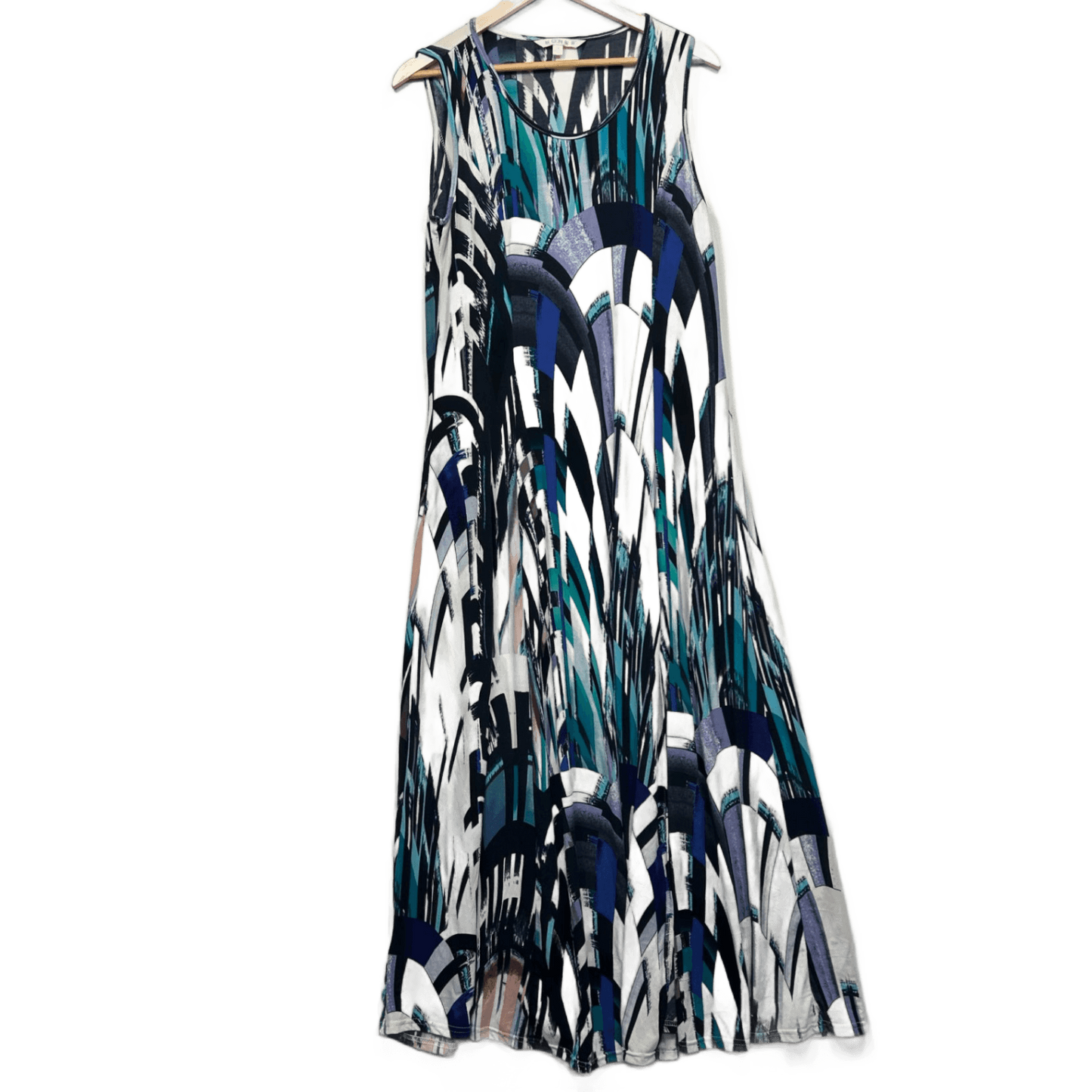 Noni B Maxi Dress Size 14 Multicoloured Sleeveless Long Length