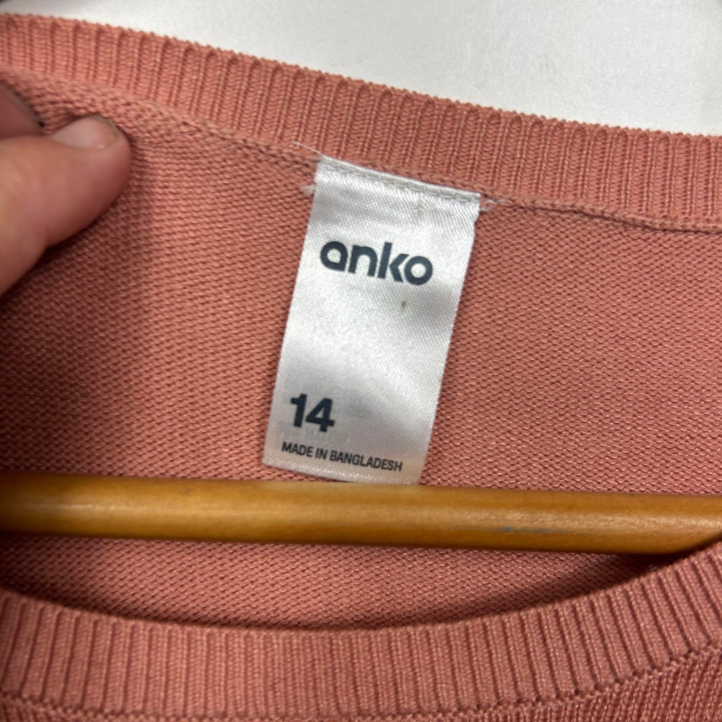Anko Knit Jumper Size 14 Long Sleeve Lightweight Viscose Blend