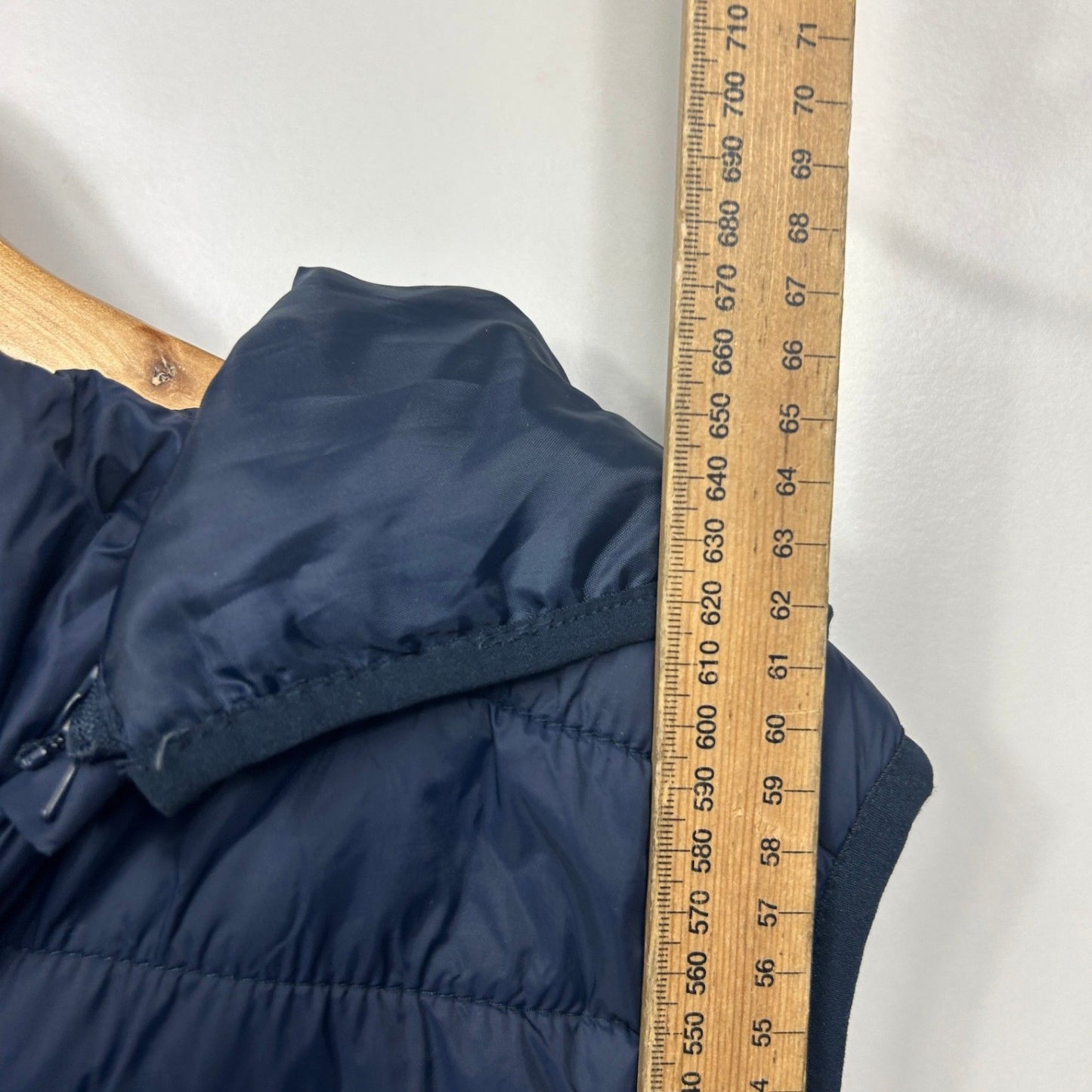 Millers Puffer Vest Size 18 Navy Full Zip Up Sleeveless Hooded