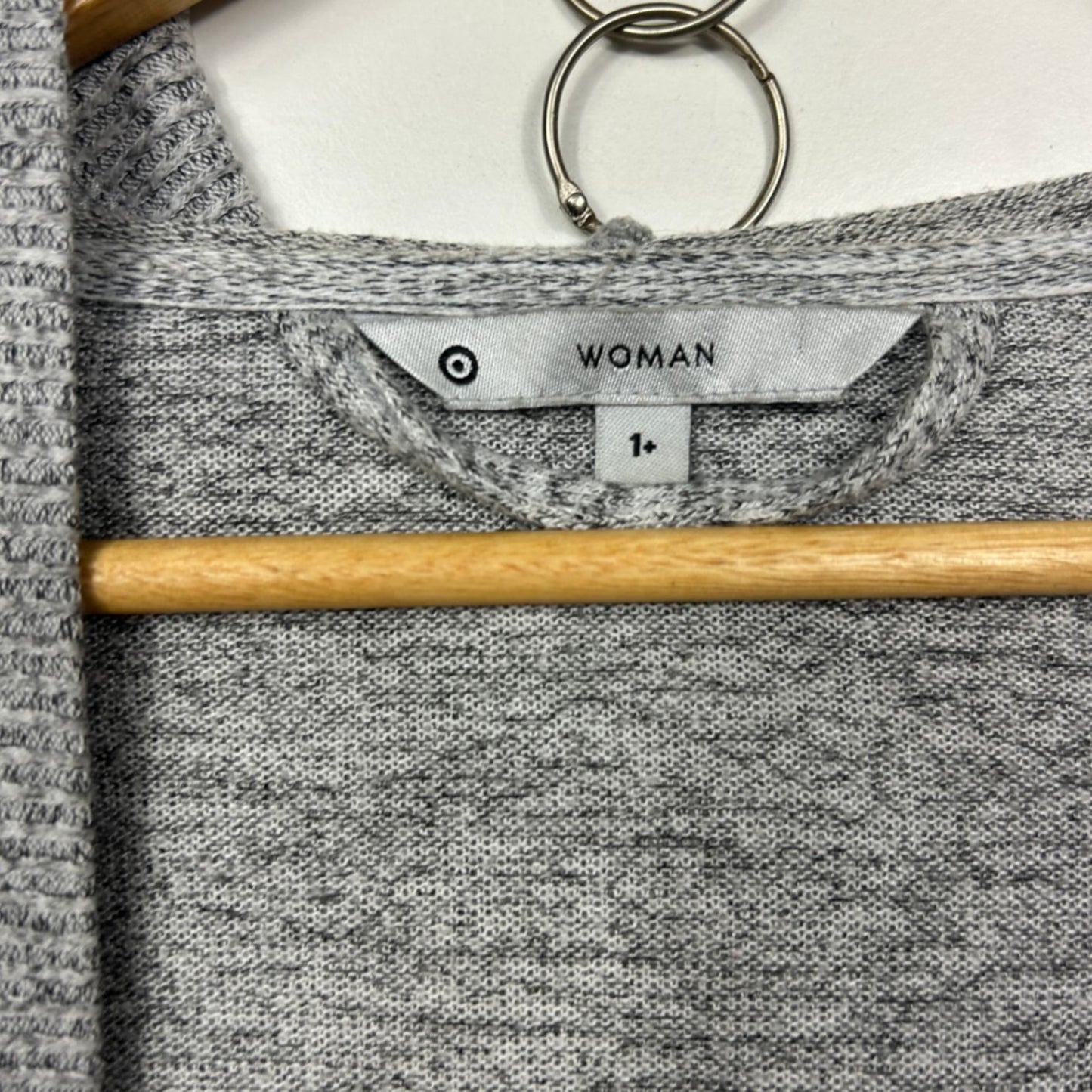 Target Wrap Cardigan Size 16 18 Grey Longline Long Sleeve Knit Viscose Blend