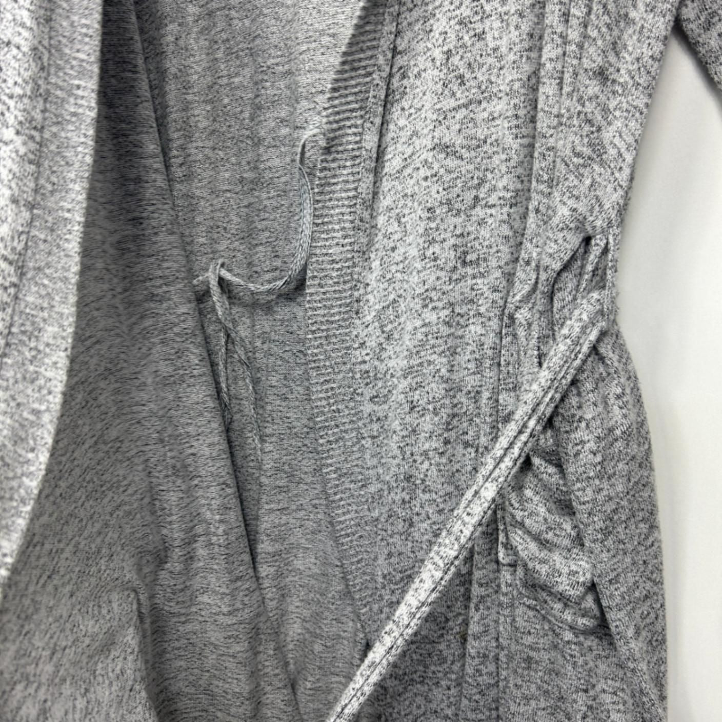 Target Wrap Cardigan Size 16 18 Grey Longline Long Sleeve Knit Viscose Blend
