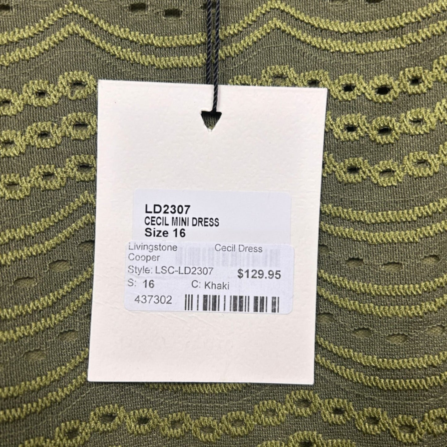 New Livingstone Cooper Cocktail Dress Size 16 Green Cecil Bell Sleeve