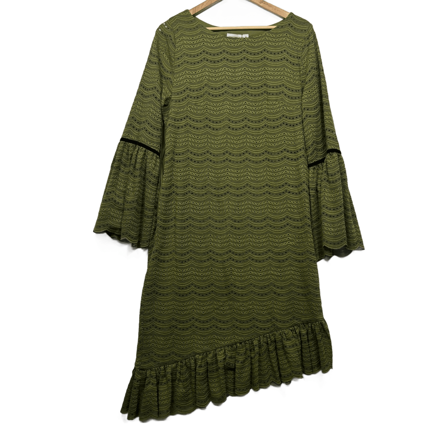 New Livingstone Cooper Cocktail Dress Size 16 Green Cecil Bell Sleeve